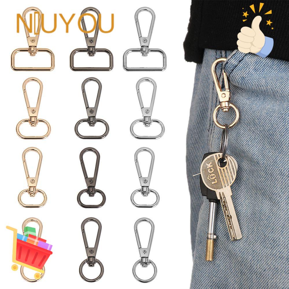 NIUYOU [Ready Stock] Bags Strap Buckles Lobster Clasp DIY Key Chain Hook Bag Part Accessories Jewelry Making Split Ring