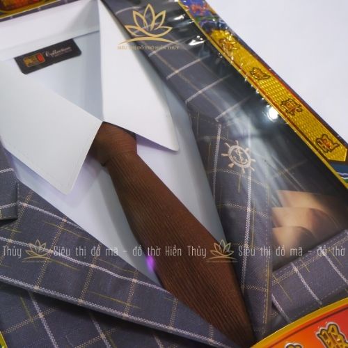 Bộ quần áo vest bằng giấy vàng mã cho nam mã quần áo cúng cho đàn ông, bố, cụ ông loại đẹp