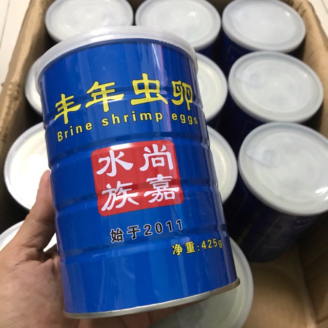 Artemia Xanh Ấp Nở Cho Cá Cảnh Nguyên Lon 425g