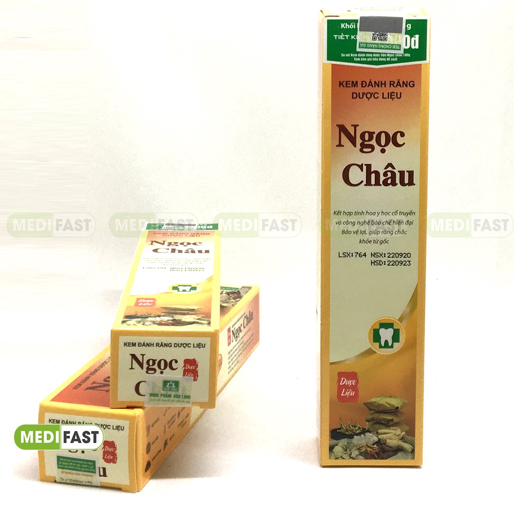 Kem đánh răng Ngọc Châu 125g Mẫu mới - Kem đánh răng thảo dược