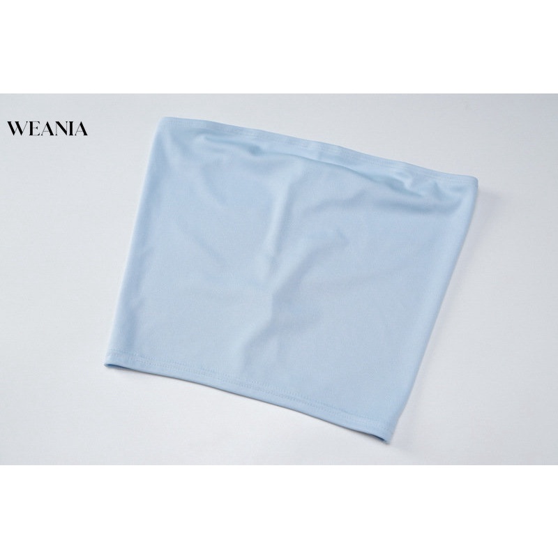 Set Áo Kiểu Trễ Vai + Chân Váy Lưng Cao Màu Trơn Thời Trang Dành Cho Nữ