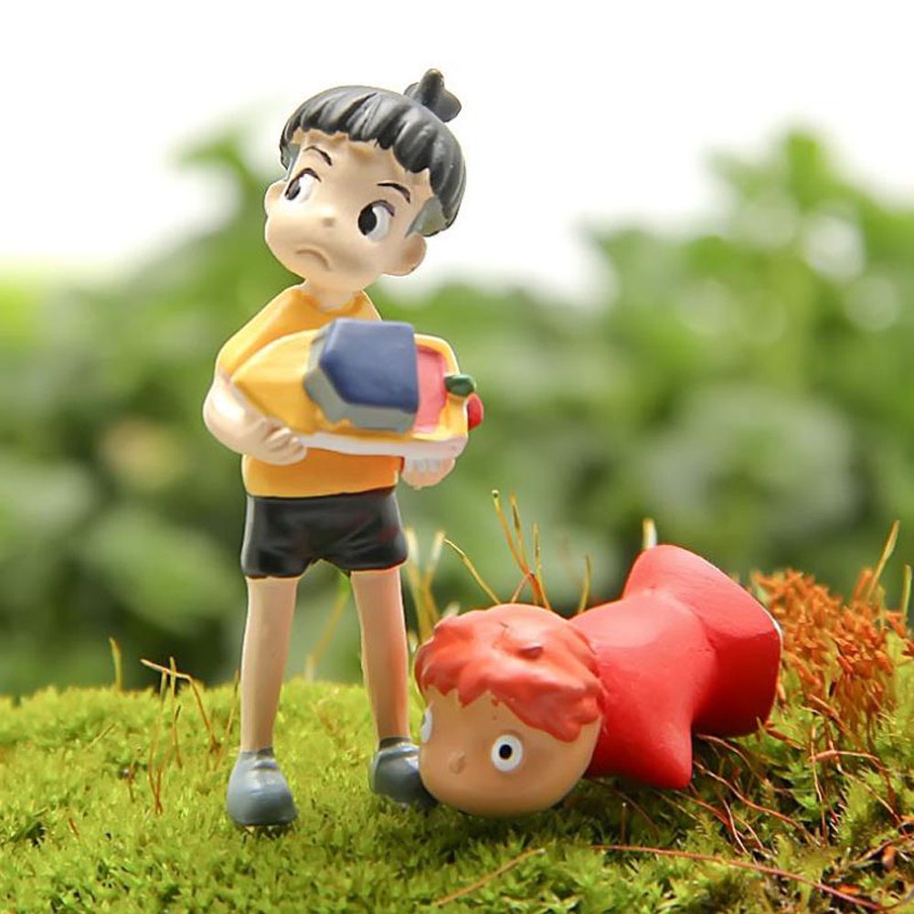 Mô hình mini kiểu Ponyo On The Cliff đáng yêu trang trí nhà búp bê