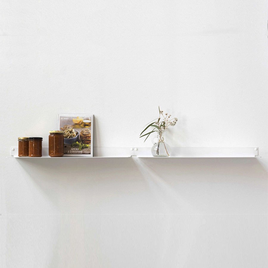 Kệ trang trí treo tường SMLIFE 6015 (Set 2) - Kệ treo tường bằng thép dày 1,6mm, sơn tĩnh điện màu Trắng/ Đen hiện đại