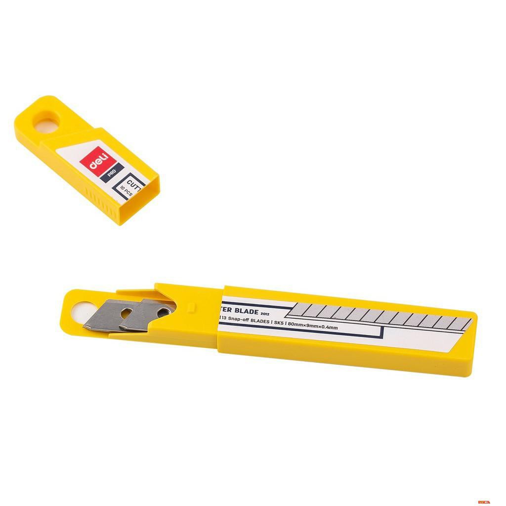 Hộp 10 Lưỡi Dao Rọc Giấy Nhỏ DELI | E2012