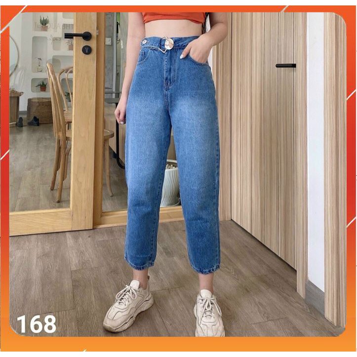 QUẦN JEAN BAGGY NỮ CẠP KIỂU SIÊU CAO MS 168 [CLIP THẬT] [FREESHIP] hàng loại 1, VẢI DÀY