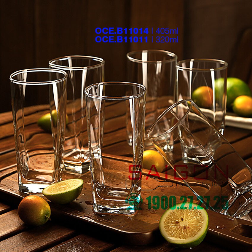 Ly Thủy Tinh Ocean Vuông Plaza Long Drink 405ml , 320ml | Thủy Tinh Cao cấp , nhập Khẩu Thái Lan | BigBuy360 - bigbuy360.vn
