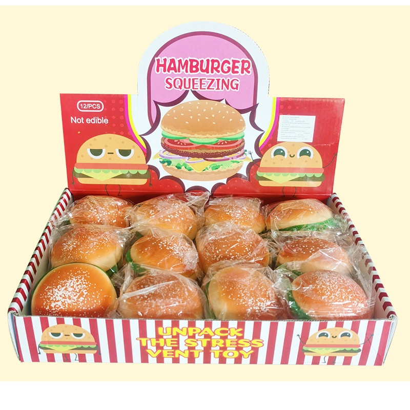 Đồ Chơi Giải Nén Hamburger Không Ăn Được Mô Phỏng Burger Trẻ Em Quà Tặng Bật Lại Trò Chơi Giải Tỏa Căng Thẳng Đồ Chơi Thông Hơi Burger TPR, Sản Phẩm Tích Cực