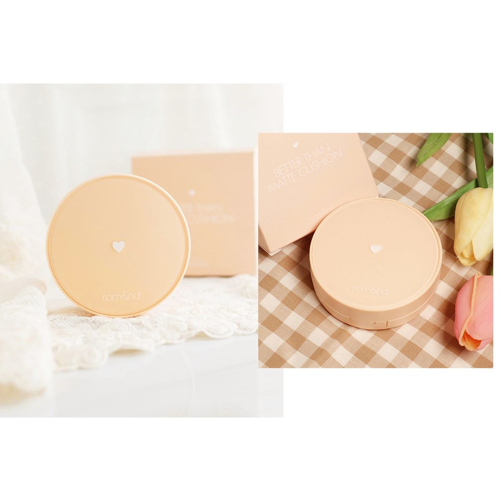 Phấn nước rom&nd BETTER THAN MATTE CUSHION 01.PURE 21 tông da sáng