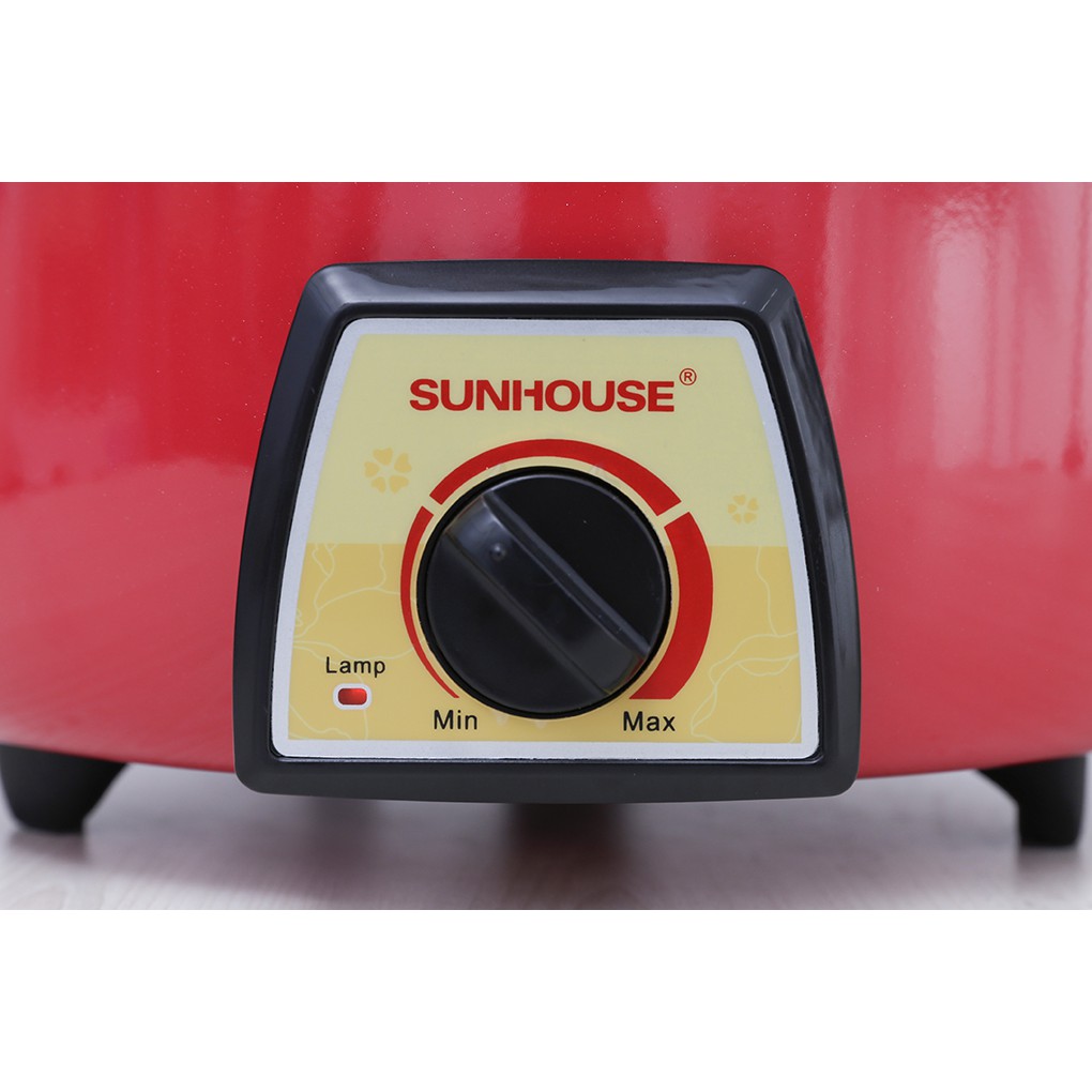Nồi Lẩu Điện Đa Năng Sunhouse SHD4520-1300W (3L) làm nóng nhanh, tỏa nhiệt đều – Đỏ - Hàng chính hãng