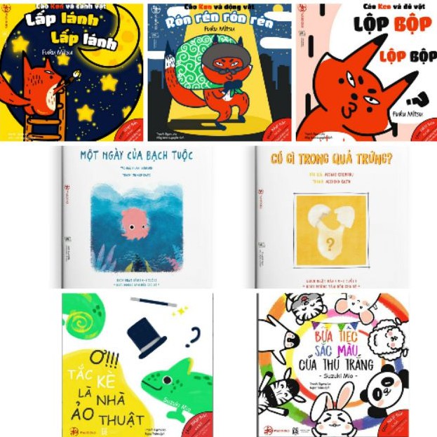Sách - Combo 7 quyển Ehon Nhật Bản ( Âm thanh màu sắc ) cho bé 0 - 6 tuổi
