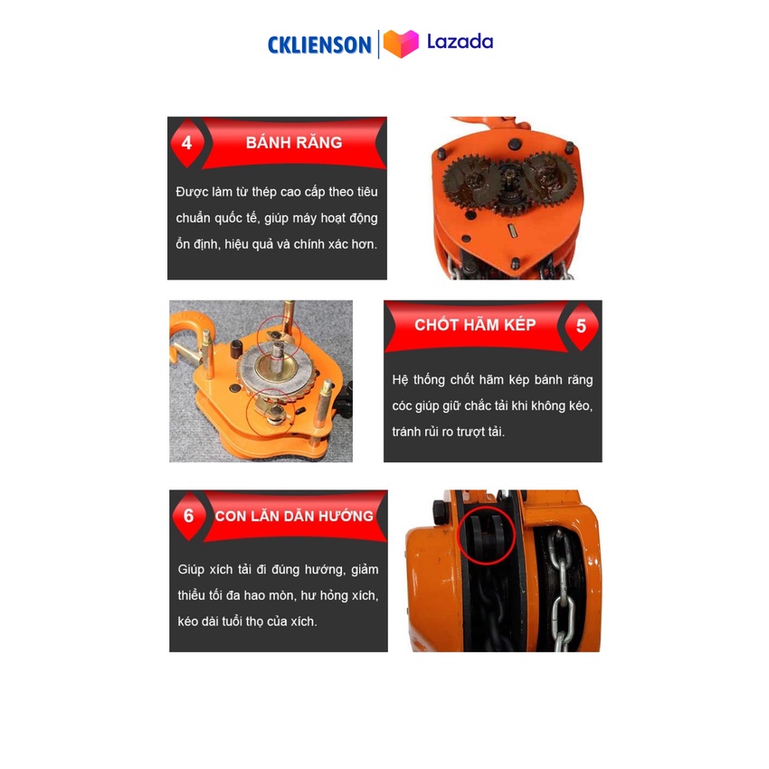 Pa lăng xích kéo tay Kyoto, Ba lăng xích kéo tay sản xuất theo tiêu chuẩn Japan 1 tấn xích tải 2.5 mét - LIENSONINDUSTRY