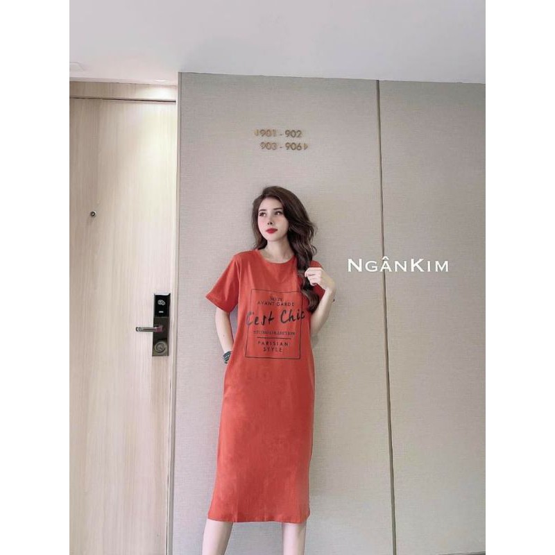 Váy thun chữ 3 màu dáng suông cho nữ | BigBuy360 - bigbuy360.vn