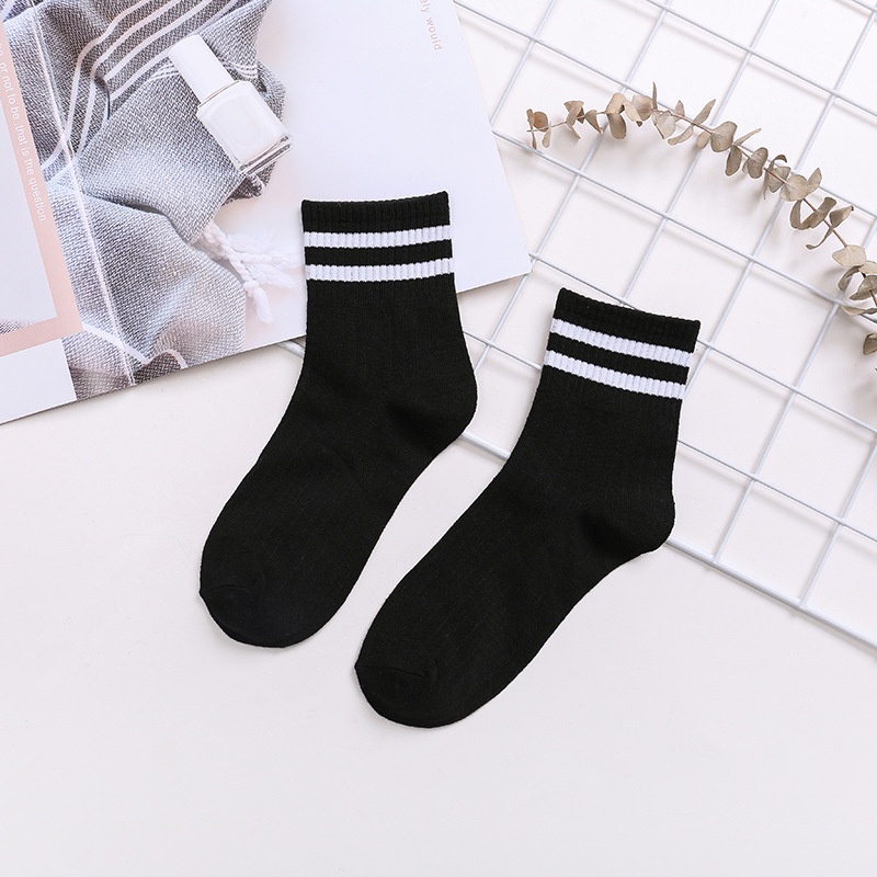 Tất cổ cao bít tất nữ cao cổ nhún hàn quốc dày cao - T