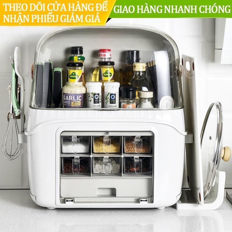 Hộp Đa Năng Đựng Gia Vị Và Đồ dùng nhà bếp Có Nắp