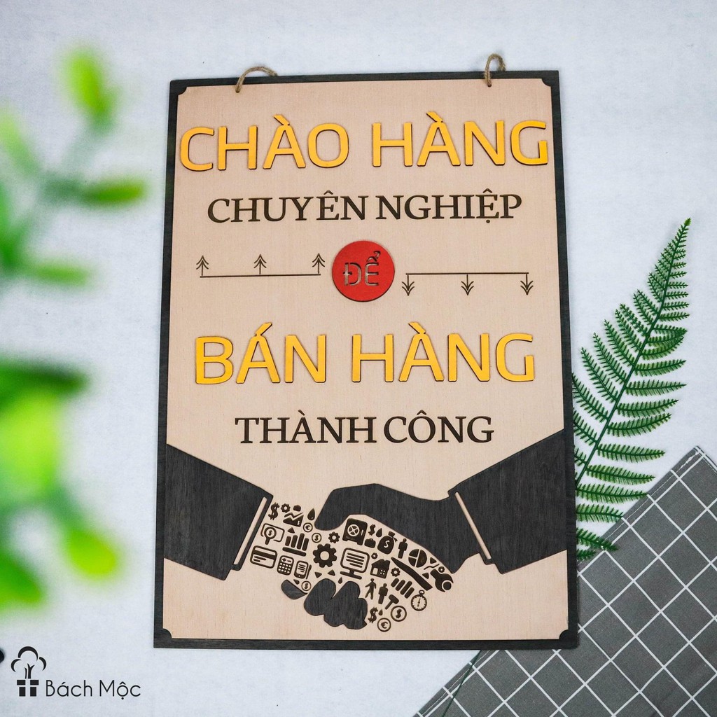 Tranh văn phòng treo tường tạo động lực bằng gỗ