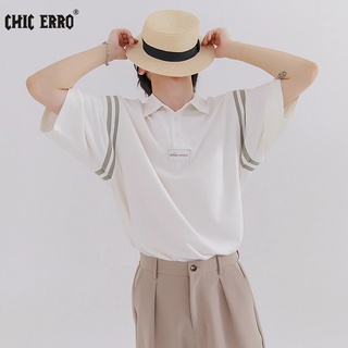 Áo thun polo tay lỡ nam form rộng chic erro