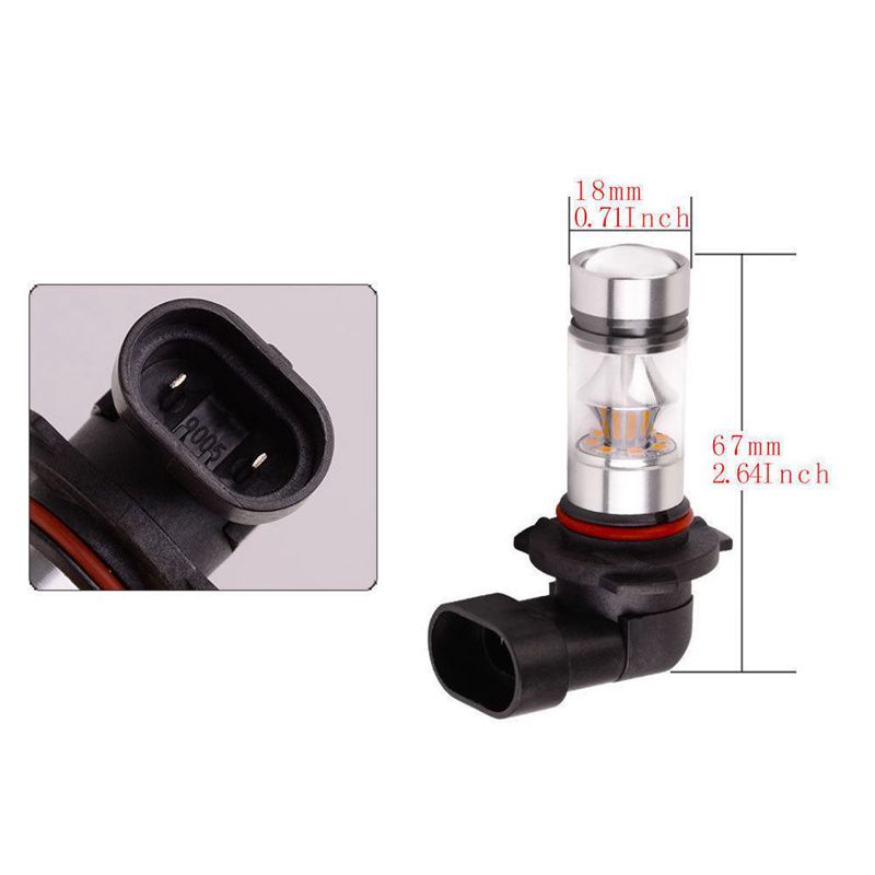 Bóng ĐèN LED ChốNg Sương Mù 9005 HB3 6000K 100W 2323 - MàU TrắNg Bộ