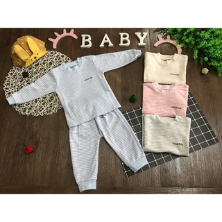 Bộ cotton nỉ kẻ Lee Lee kids