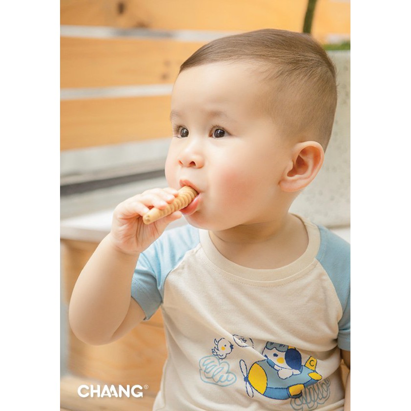 [CHAANG] Bộ cộc Raglan Summer xanh hãng Chaang, BST Chaang Summer 2021, quân áo trẻ em Chaang cotton an toàn cho bé