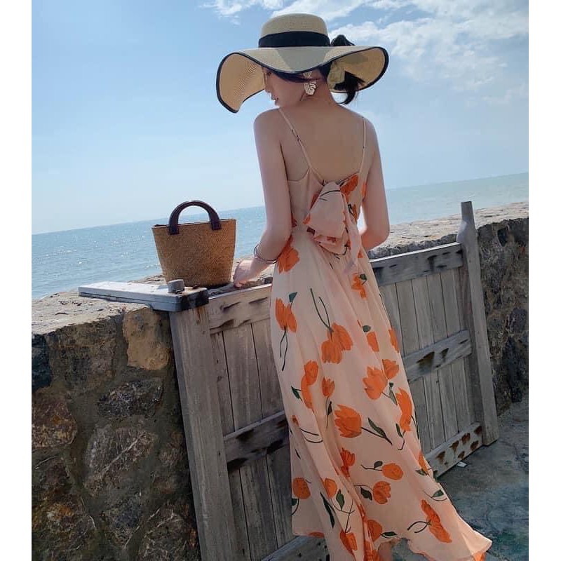 VÁY HOA NỮ HỌA TIẾT HOA TULIP SANG TRỌNG QUYẾN RŨ V150 | BigBuy360 - bigbuy360.vn