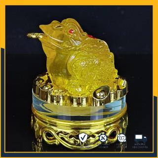 Cóc thiềm thừ cao cấp, Cóc ngậm tiền vàng đế xoay 360 - Đặt ban thần tài, ông táo, chiêu tài tiến bảo '