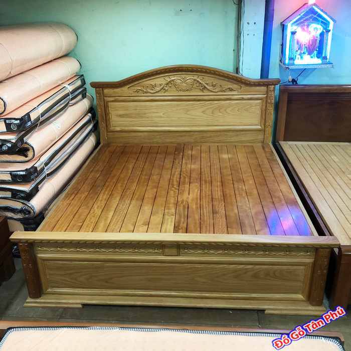 Giường ngủ thông minh gỗ gõ đỏ dát giường phản (1m6 – 1m8*2m)