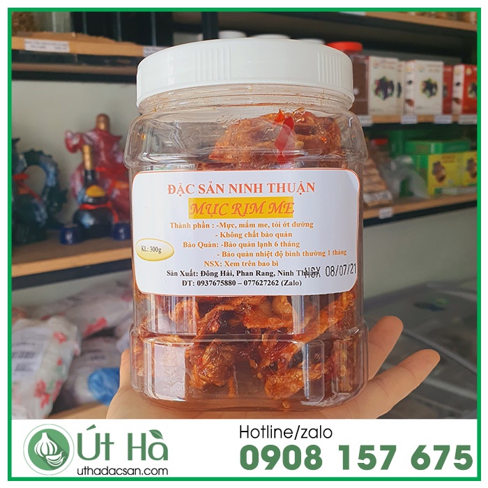 Mực Rim Me Đặc Sản Ninh Thuận Hủ 300gr Thơm Ngon Ngọt Từ Mực Cay Cay Chua Mặn - Út Hà Đặc Sản | BigBuy360 - bigbuy360.vn