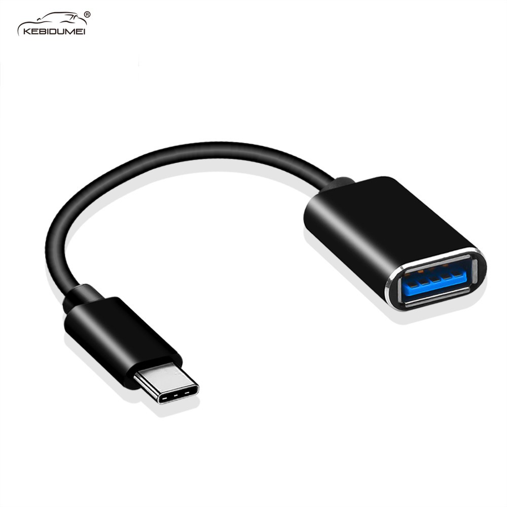 Dây cáp truyền dữ liệu OTG Type-C sang USB2.0 KEBIDUMEI màu trắng đen