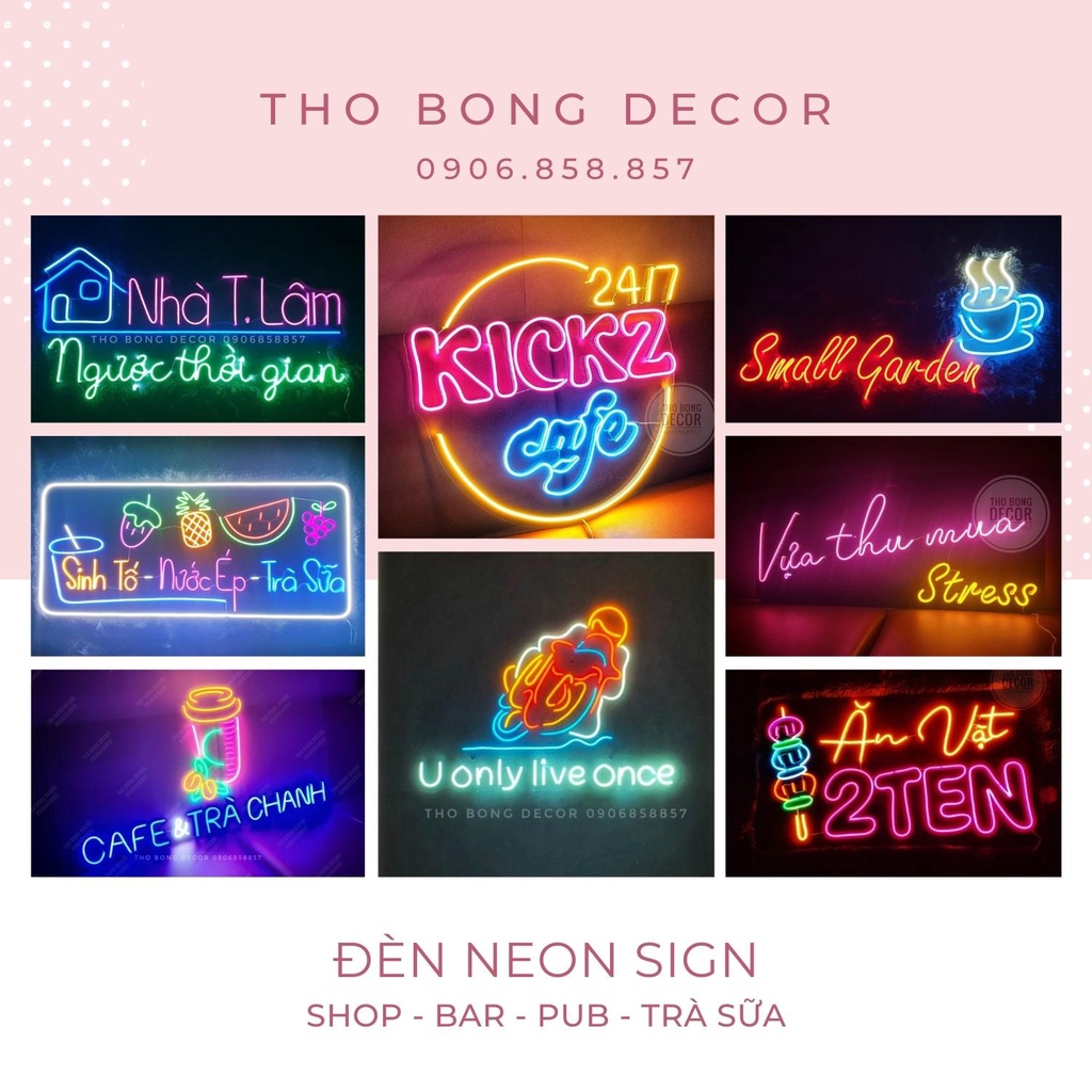 Đèn Led Neon Sign : SHOP - BAR - PUB