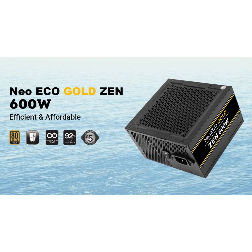 Nguồn máy tính Antec NE600G Zen - 600W 80 Plus Gold