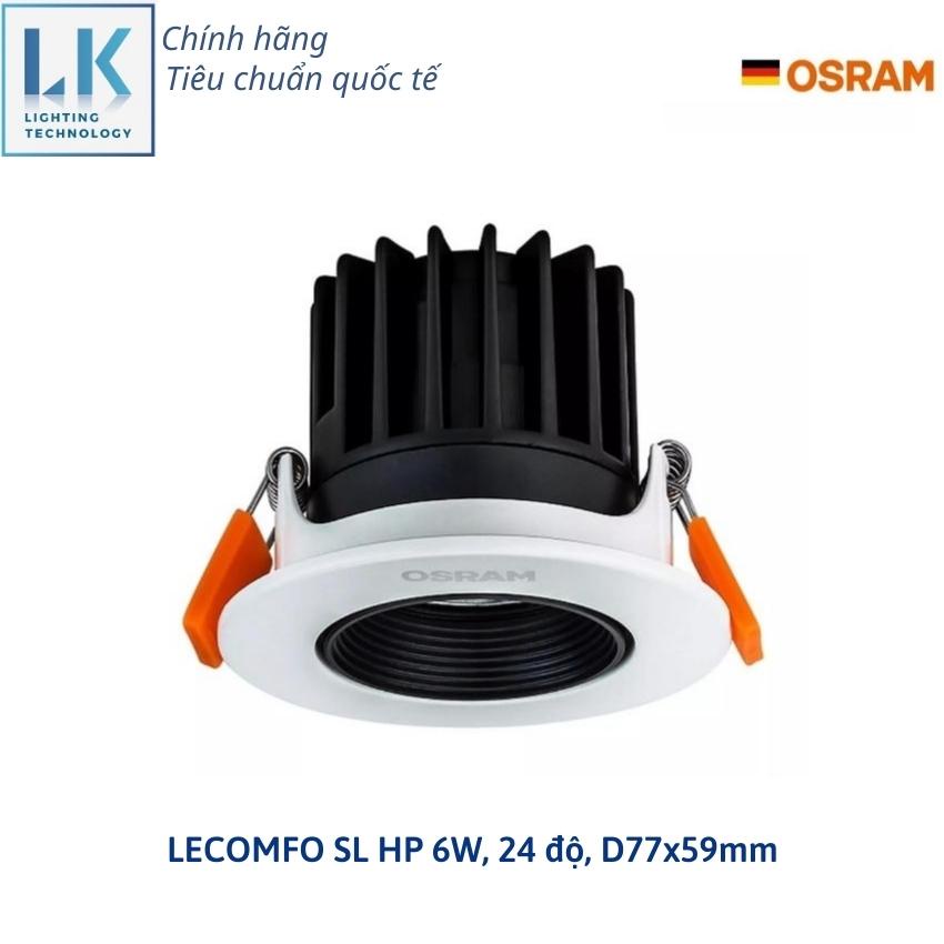 Đèn Led tròn âm trần thương hiệu OSRAM công suất 6W, D77x59mm, LECOMFO SL HP, 6W, ánh sáng vàng 3000K, bảo hành 12 tháng