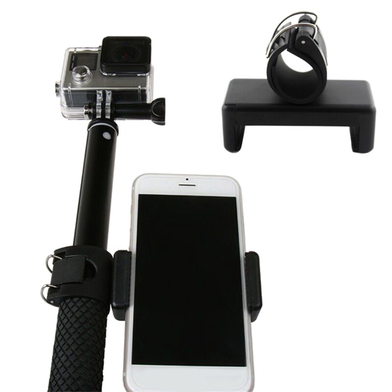 2TO-GD Phone Clip Adapter Mount Lock Holder for Monopod Selfie Stick GoPro Hero 5 4 3+