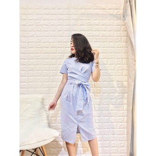 Đầm caro cột nơ Helly Dress