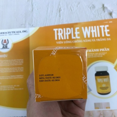 Triple White viên uống trắng da chống nắng nhập khẩu chính hãng Mỹ - Hộp 50 viên | BigBuy360 - bigbuy360.vn
