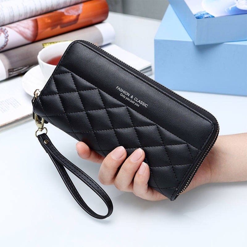 [Mã WAMT2405 giảm 10K đơn 0K] Ví Cầm Tay Nữ Thời Trang Kẻ Caro 2 Khoá Kéo Nhiều Ngăn Đựng Tiền,Đựng Thẻ Tiện Lợi TK905 | BigBuy360 - bigbuy360.vn