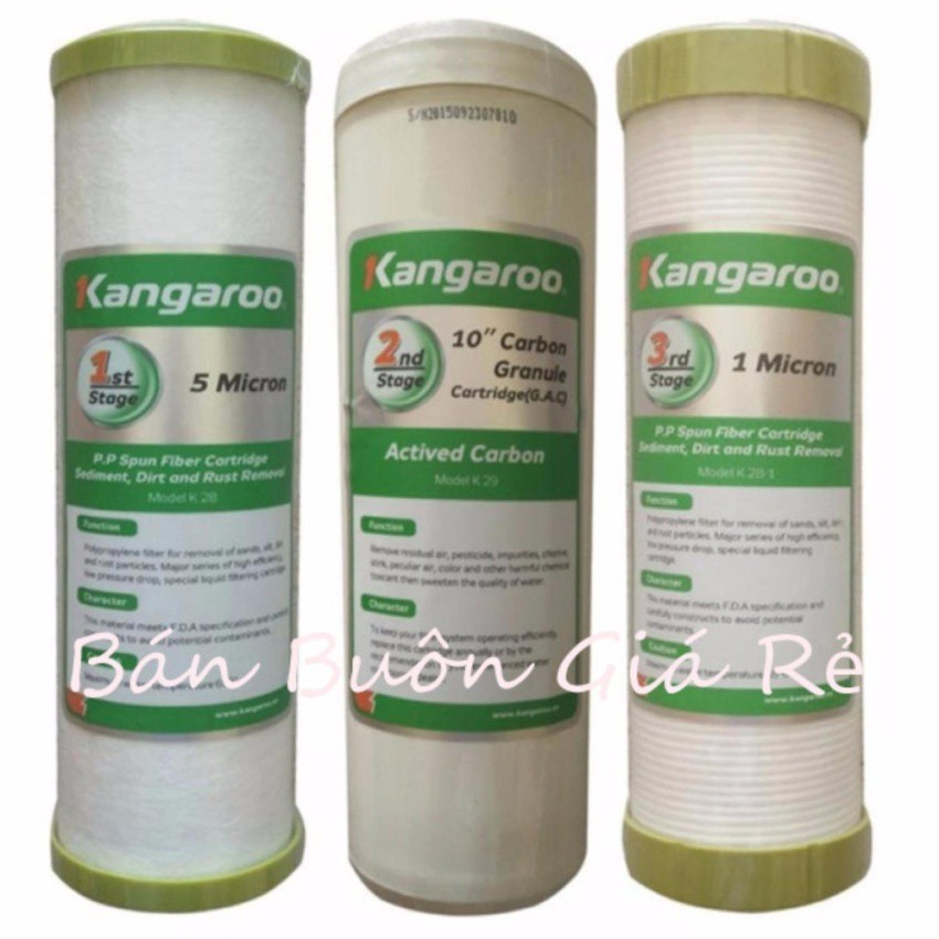 Bộ lõi lọc nước kangaroo số 123