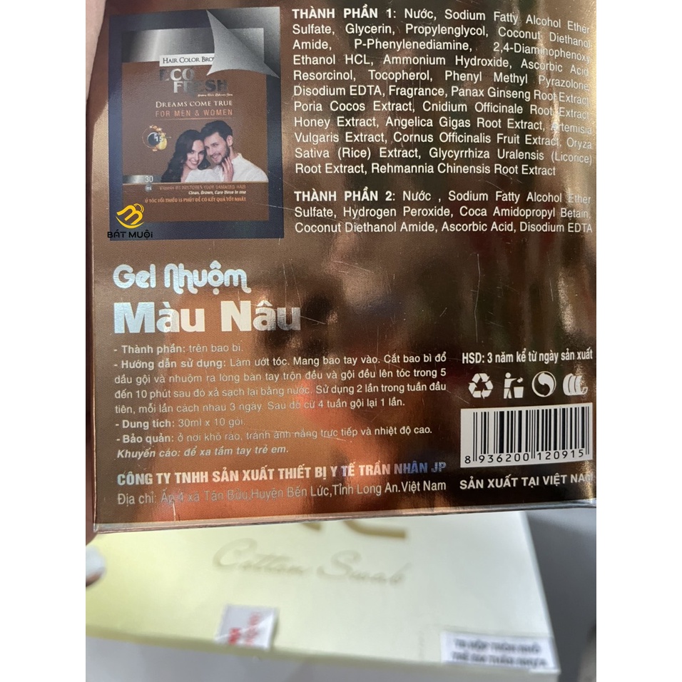Gel nhuộm tóc Eco Fresh gói 30ml