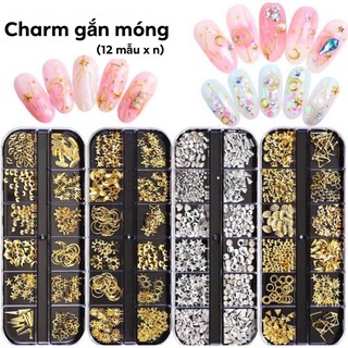 phụ kiện trang trí nail siêu đẹp charm, đá đính móng