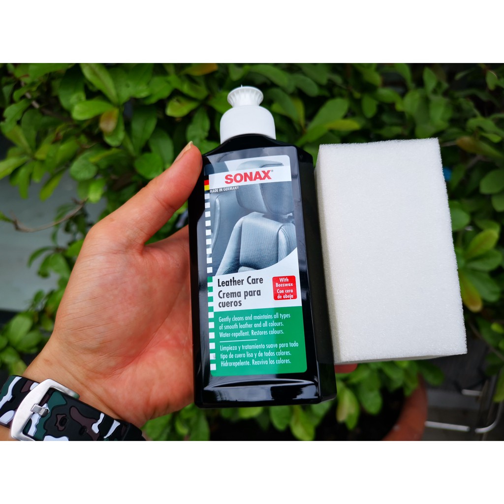 Combo Vệ Sinh Nội Thất Xe, Dưỡng Ghế Da SONAX Leather Care Interior cleaner Kèm Quà