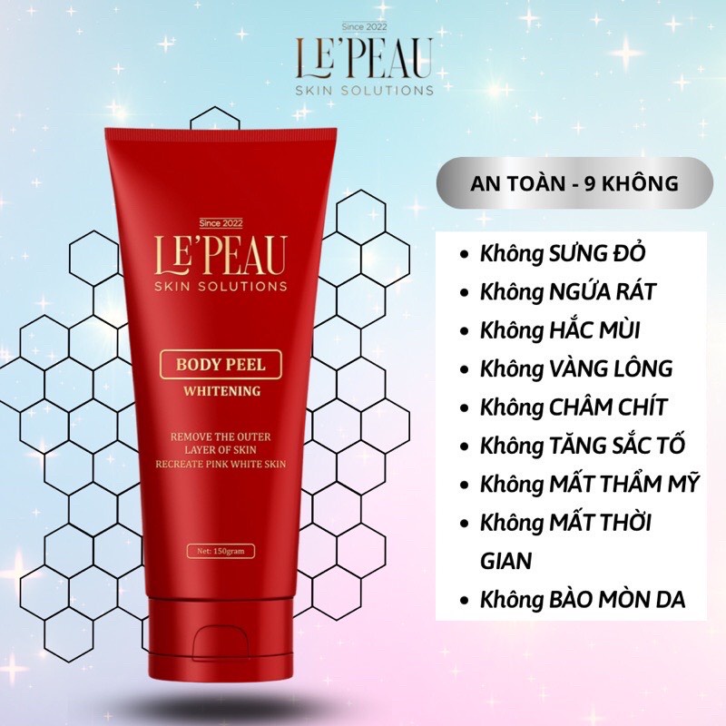 Peel Body Retinol Le'peau - Giúp da đào thải loại bỏ lớp da chết- ủ trắng, tắm trắng, peel body, peel nách