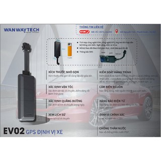 [RẺ NHẤT SHOPEE] Định vị GPS xe máy, ô tô chính hãng Wanway Gps EV02