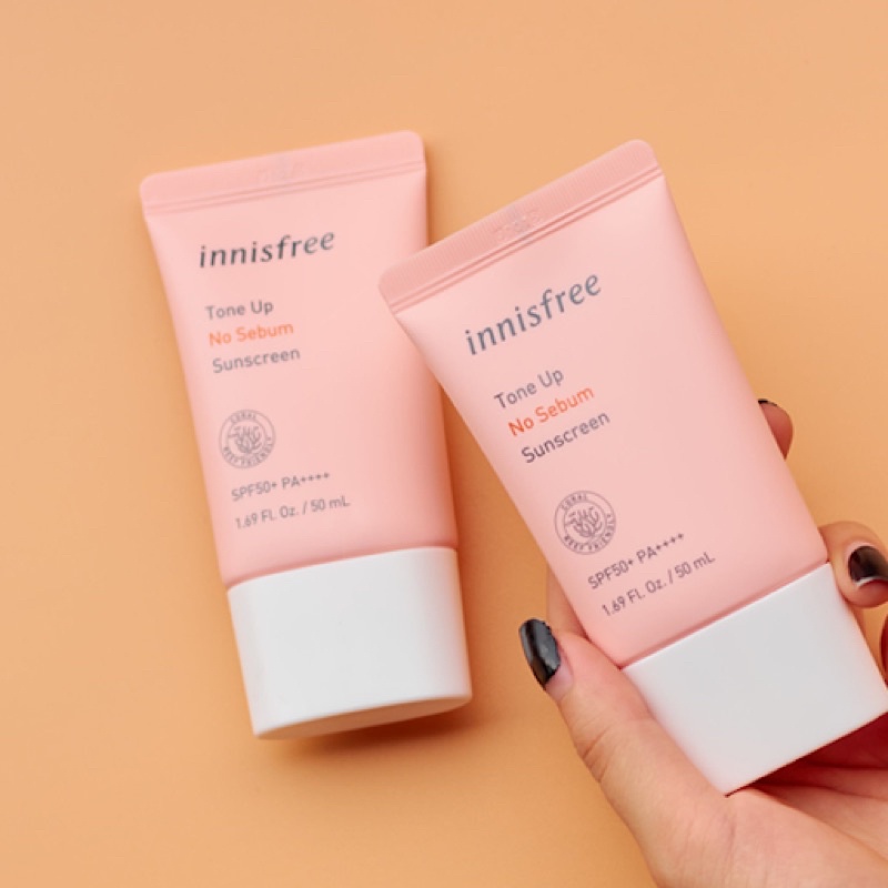 Kem Chống Nắng Innisfree Hồng Tone Up No Sebum Sunscreen SPF50 PA+++ Innisfree (50ml)