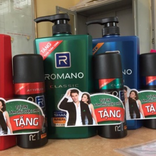 Dầu gội romano tặng xịt toàn thân 120ml