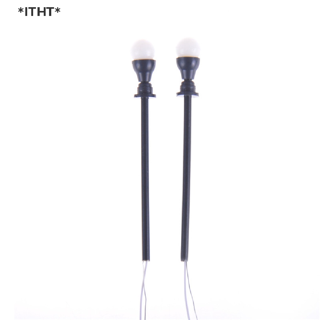 Set 10 Mô Hình Đèn Đầu Đơn Có Dây Và Bóng Đèn Tỉ Lệ 1: 100 Trang Trí Sân Vườn