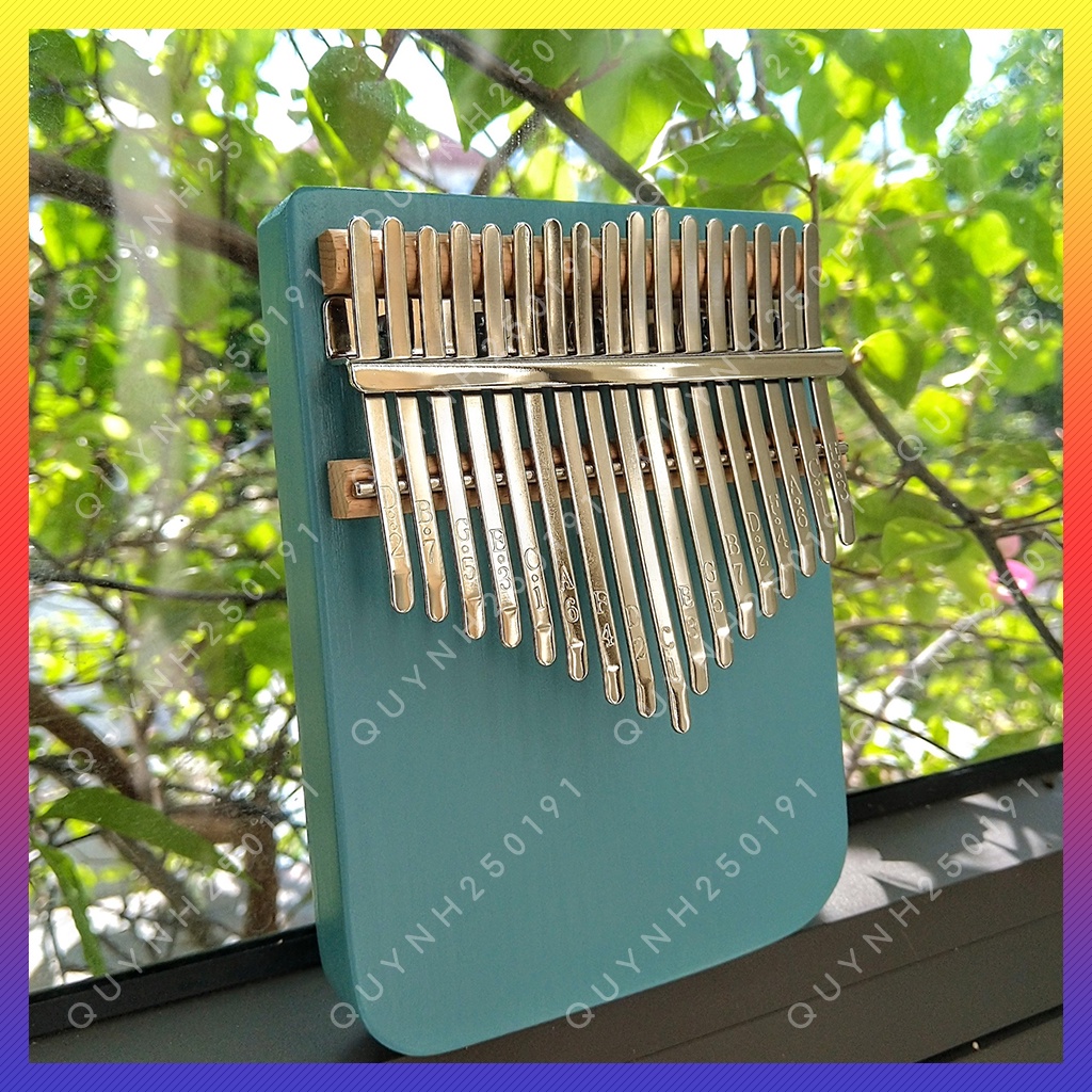 Đàn kalimba 17 phím gỗ nguyên khối cao cấp kiểu dáng tiện dụng - QLBD1216