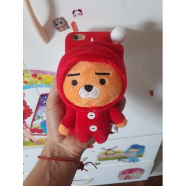 Ốp IP6 hình thú nhồi bông màu đỏ siêu cute