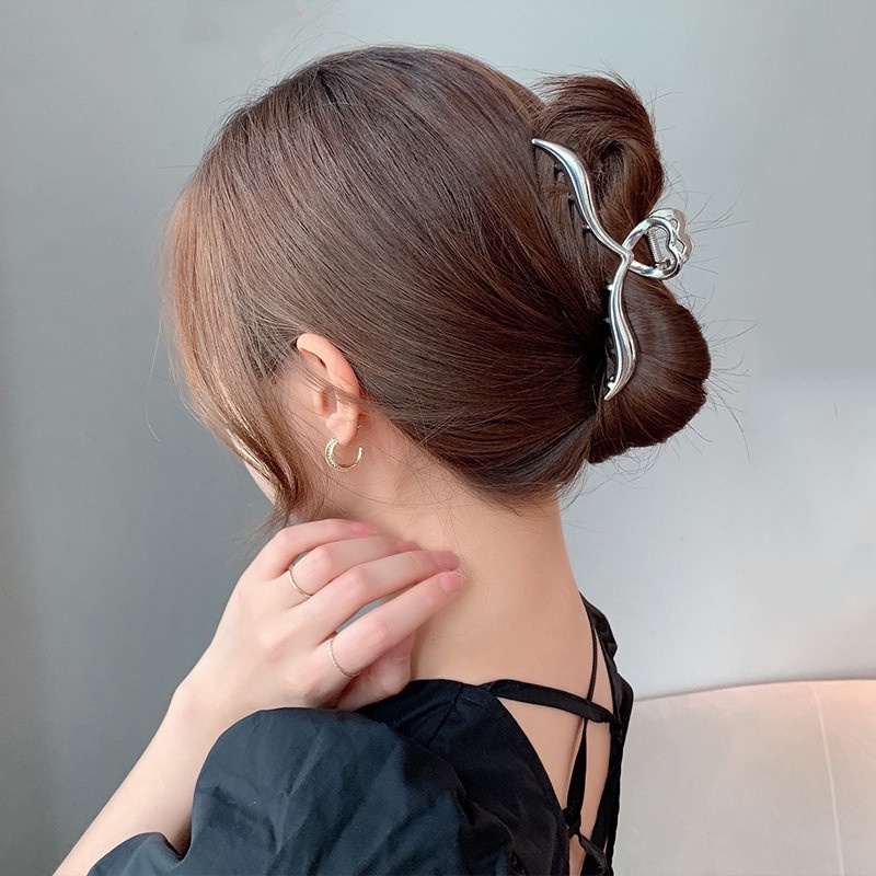 Kẹp Tóc Kim Loại Thanh Lịch Cho Nữ