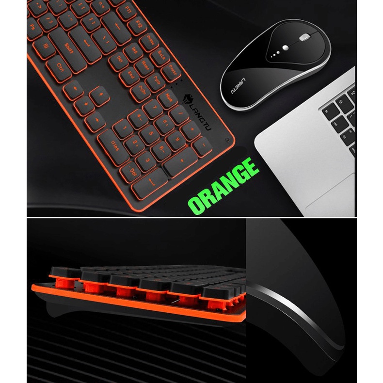 Combo bàn phím chuột không dây sạc pin LANGTU LT600 Độ Phân Giải Cao 1600DPI