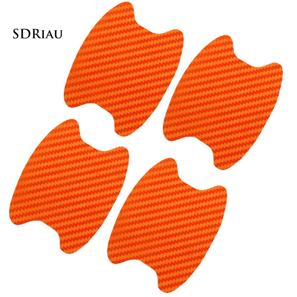 4Pcs Universal Carbon Fiber Car Door Handle Scratch Protector Film Stickers