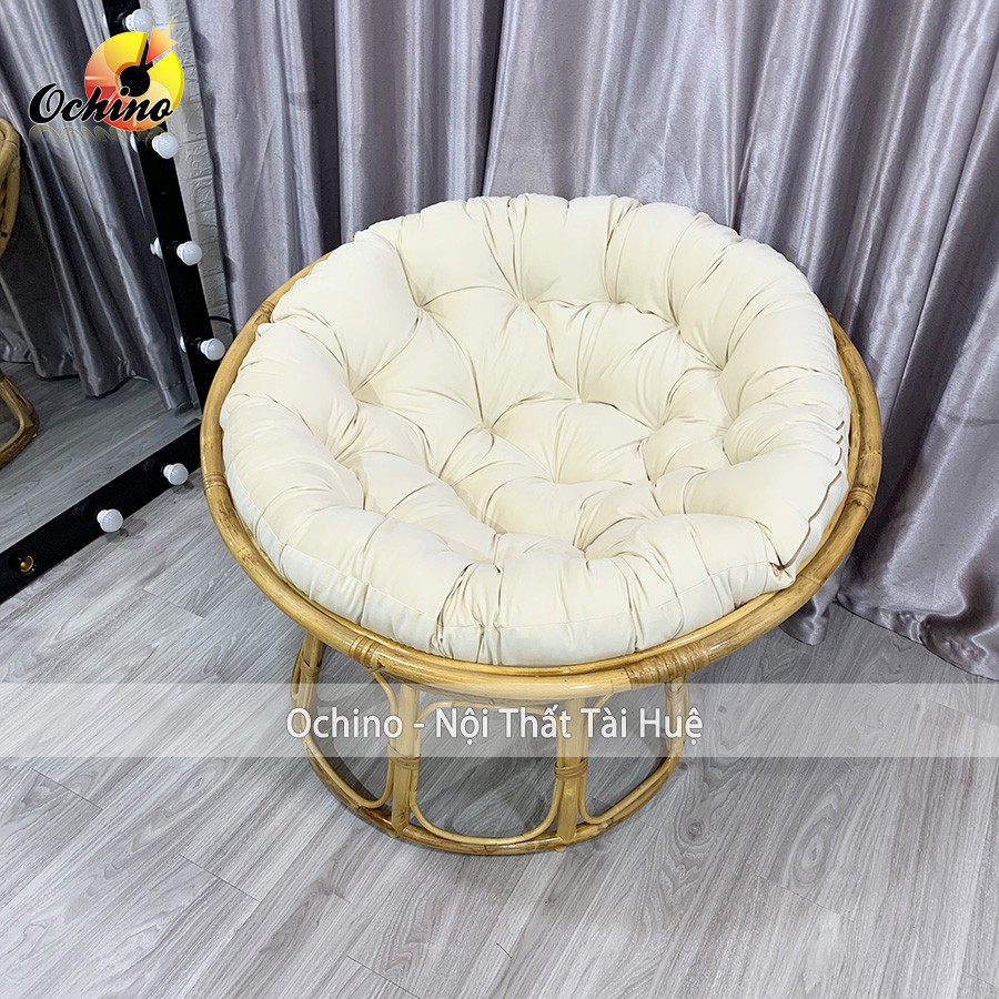 Ghế Papasan, Ghế nệm tròn thư giãn Papasan phòng khách/phòng ngủ phong cách vintage (hàng có sẵn được chọn màu nệm)